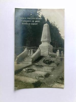 Postkarte: Monument élevé à la mémoire des prisonniers de guerre décédés en Captivité