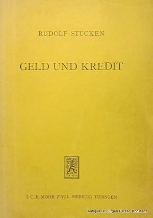 Bild des Verk�ufers f�r Geld und Kredit. T�bingen, Mohr, 1949. 3 Bl., 271 S. Or.-Umschlag. zum Verkauf von J�rgen Patzer