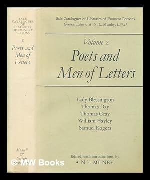 Imagen del vendedor de Poets and men of letters - volume 2 / edited, with introductions, by A.N.L. Munby a la venta por MW Books Ltd.