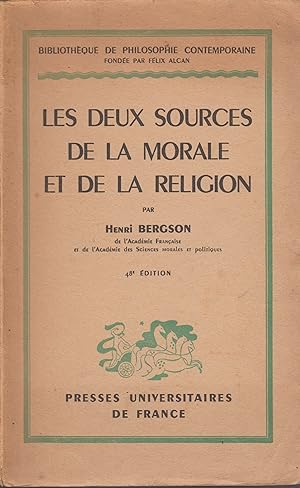 Bild des Verkufers fr LES DEUX SOURCES DE LA MORALE ET DE LA RELIGION zum Verkauf von Librairie l'Aspidistra