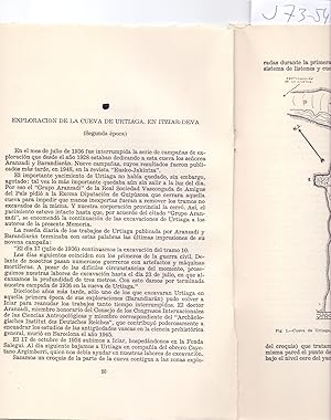 Imagen del vendedor de EXPLORACIONES DE LA CUEVA DE URTIAGA, EN ITZIAR-DEVA (SEGUNDA EPOCA) a la venta por Libreria 7 Soles