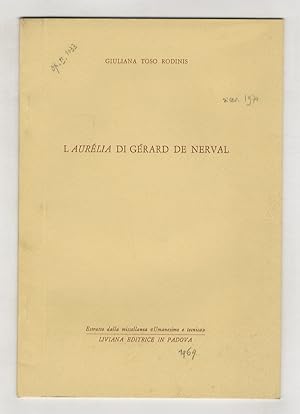Bild des Verkufers fr L'Aurlia di Grard de Nerval. zum Verkauf von Libreria Oreste Gozzini snc