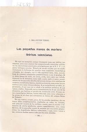 Seller image for LAS PEQUE�AS MANOS DE MORTERO IBERICAS VALENCIANAS for sale by Libreria 7 Soles
