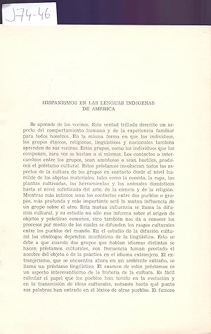 Seller image for HISPANISMOS EN LAS LENGUAS INDIGENAS DE AMERICA for sale by Libreria 7 Soles