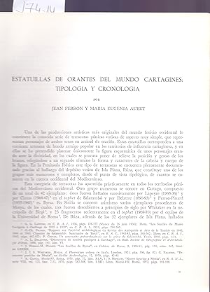 Imagen del vendedor de ESTATUILLAS DE ORANTES DEL MUNDO CARTAGINES: TIPOLOGIA Y CRONOLOGIA a la venta por Libreria 7 Soles