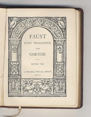 Goethe Faust Eine Tragoedie Von Zvab