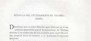 Bild des Verkufers fr MEDALLA DEL AYUNTAMIENTO DE VILCHES (JAEN) zum Verkauf von Libreria 7 Soles