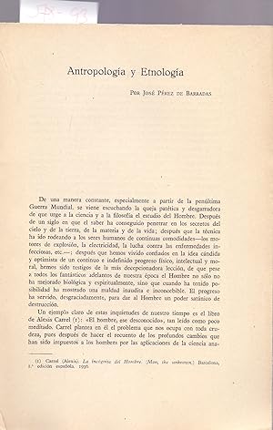 Seller image for ANTROPOLOGIA Y ETNOLOGIA for sale by Libreria 7 Soles