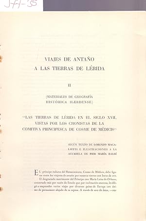 Imagen del vendedor de VIAJES DE ANTAO A LAS TIERRAS DE LERIDA (CON DOS DESPLEGALES) (LLEIDA) a la venta por Libreria 7 Soles