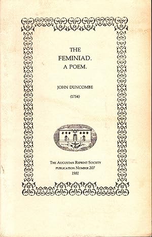 Immagine del venditore per The Feminiad. A Poem. (1754) (Augustan Reprint Society Publication Number 207) venduto da Dorley House Books, Inc.