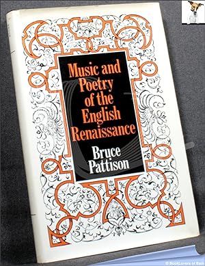 Seller image for Music and Poetry of the English Renaissance for sale by BookLovers of Bath