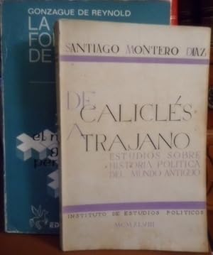 DE CALICLÉS A TRAJANO Estudios sobre historia política del mundo antiguo + EL MUNDO GRIEGO Y SU P...