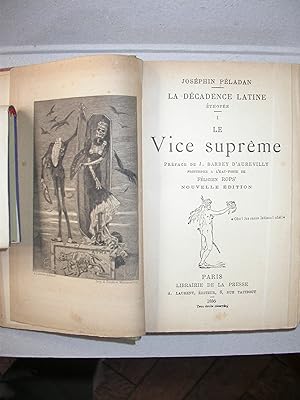 La Decadence Latine , Ethopee . Tome I : Le Vice Supreme, par Josephin Peladan, preface de J. Bar...