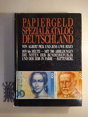 Imagen del vendedor de Papiergeld-Spezialkatalog Deutschland. 1874 bis heute. Die Noten der Bundesrepublik und der DDR in Farbe. a la venta por Druckwaren Antiquariat