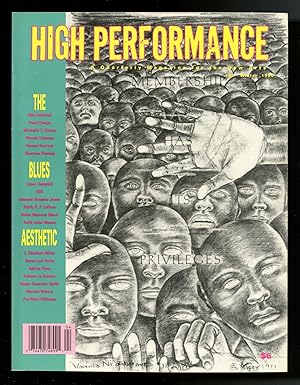 Bild des Verkufers fr High performance #52, Winter 1990, volume 13, number 4: The blues aesthetic zum Verkauf von Laurence McGilvery, ABAA/ILAB