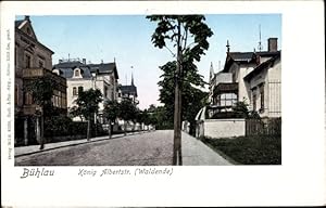 Leuchtfenster Ansichtskarte / Postkarte Dresden Bühlau, König Albert Straße, Waldende