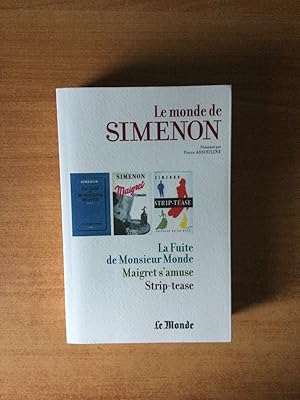 Image du vendeur pour LE MONDE DE SIMENON n 1 : LA FUITE DE MONSIEUR MONDE, MAIGRET S'AMUSE, STRIP-TEASE mis en vente par KEMOLA