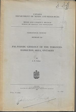 Palaezoic Geology of the Toronto Hamilton Area Ontario