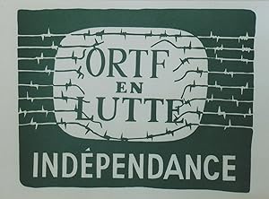 "ORTF EN LUTTE - INDÉPENDANCE / MAI 68" / Affichette entoilée / Reproduction limitée Édition TCHO...