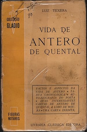 VIDA DE ANTERO DE QUENTAL