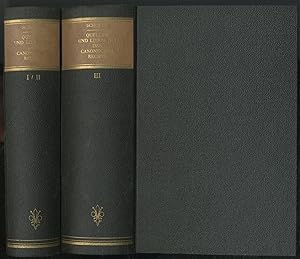 Bild des Verkufers fr Die Geschicte der Quellen und Literatur des Canonischen Rechts. Two volumes zum Verkauf von Between the Covers-Rare Books, Inc. ABAA