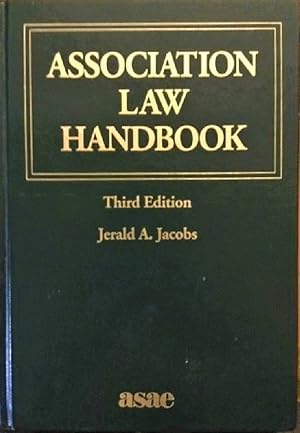 Immagine del venditore per Association Law Handbook (Third Edition) venduto da Alplaus Books