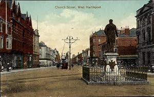 Ansichtskarte / Postkarte West Hartlepool North East England, Church Street