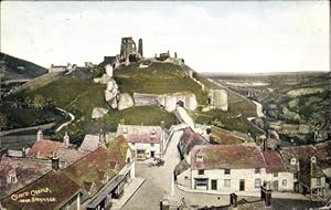 Ansichtskarte / Postkarte Corfe Castle Swanage Dorset England, Teilansicht