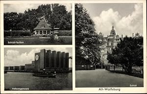 Seller image for Ansichtskarte / Postkarte Wolfsburg in Niedersachsen, VW Volkswagen Werk, Schloss, Schloss Pavillon for sale by akpool GmbH