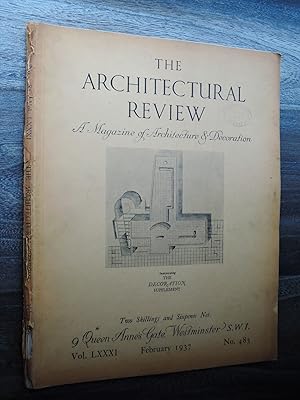 Imagen del vendedor de The Architectural Review Magazine Vol. LXXXI No. 483 February 1937 a la venta por PhotoTecture Books