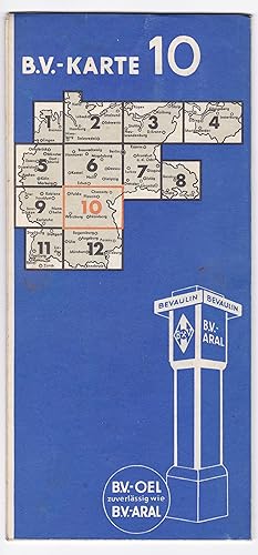 B.V.-Karte 10 ARAL 1930er Jahre Fulda Würzburg Bamberg Fürth Ausgabe II/5