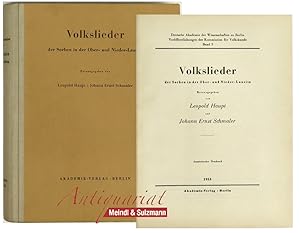 Image du vendeur pour Volslieder der Sorben in der Ober- und Nieder-Lausitz. Anastatischer Neudruck. 2 Teile in 1 Band. mis en vente par Antiquariat MEINDL & SULZMANN OG