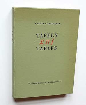 Imagen del vendedor de Summen-, Produkt- und Integral-Tafeln. Tables of Series, Products, and Integrals. a la venta por Versandantiquariat Hsl