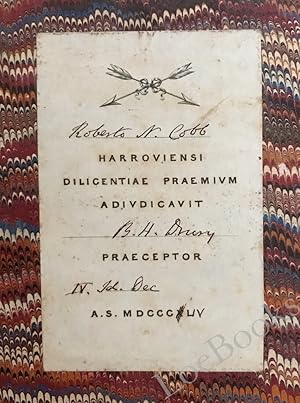 Arundines Cami Sive Musarum Cantabrigiensium Lusus Canori [Harrow Prize Plate and binding]