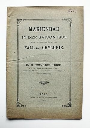 Bild des Verkufers fr Marienbad in der Saison 1885 nebst Mitteilung ber einen Fall von Chylurie. zum Verkauf von Versandantiquariat Hsl