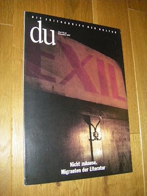 Du. Die Zeitschrift der Kultur. Heft Nr. 12 (621), Dezember 1992: Nicht zuhause. Migranten der Li...