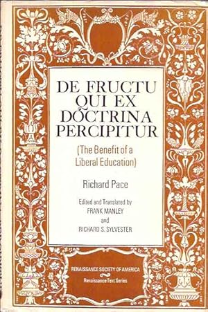 Seller image for De Fructu Qui Ex Doctrina Percipitur (The Benefit of a Liberal Education) for sale by San Francisco Book Company