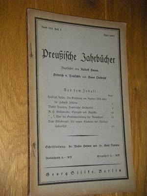 Preußische Jahrbücher. Band 224, Heft 1, April 1931