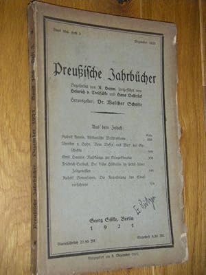 Preußische Jahrbücher. Band 186, Heft 3, Dezember 1921