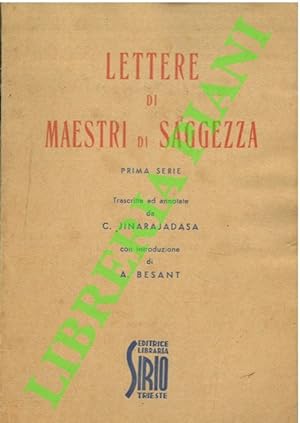 Lettere di Maestri di saggezza 1881-1888. Prima Serie.