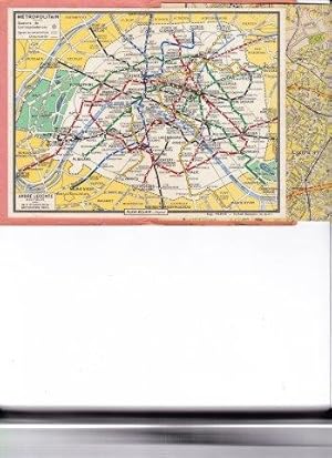 Paris et la Region Parisienne. Plan recto  verso. Plan du Metropolitain.