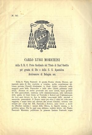 Seller image for Lettera pastorale ai RR. parrochi e rettori di chiese della citt e diocesi di Bologna sopra i cimiteri. for sale by Libreria Piani