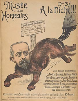 A la niche!!! No. 3 (Louis Lépine, en chien de garde.) Original lithograph from the Anti-Dreyfusa...
