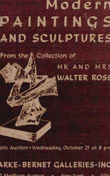 Modern Paintings and Sculptures. From the Collection of Mr and Mrs. Walter Ross. October 21, 1964.