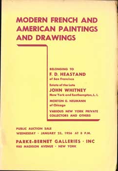 Modern French and American Paintings and Drawings. January 25, 1956.
