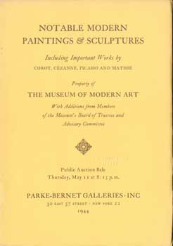 Notable Modern Paintings and Sculptures. May 11, 1944.