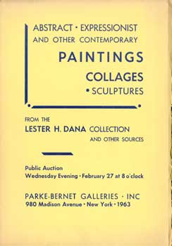 Abstract Expressionist and Other Contemporary Paintings Collages Sculptures. February 27, 1963.