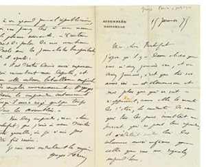 Imagen del vendedor de Original letters to the (the later) Anti-Dreyfusard Henri Rochefort from Franois-Vincent Raspail; Aurlien Scholl; Georges Perin ; Alfred Madier-Montjau ; Auguste Vacquerie. a la venta por Wittenborn Art Books