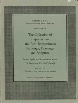 The Collection of Impressionist and Post-Impressionist Paintings, Drawings, and Sculpture. June 1...