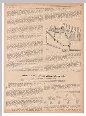 Braunkohle und Torf als Lokomotivbrennstoffe. Von Regierungsbaurat Dr. Landsberg, Berlin. Textbla...
